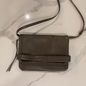 ALLSAINTS grey crossbody purse